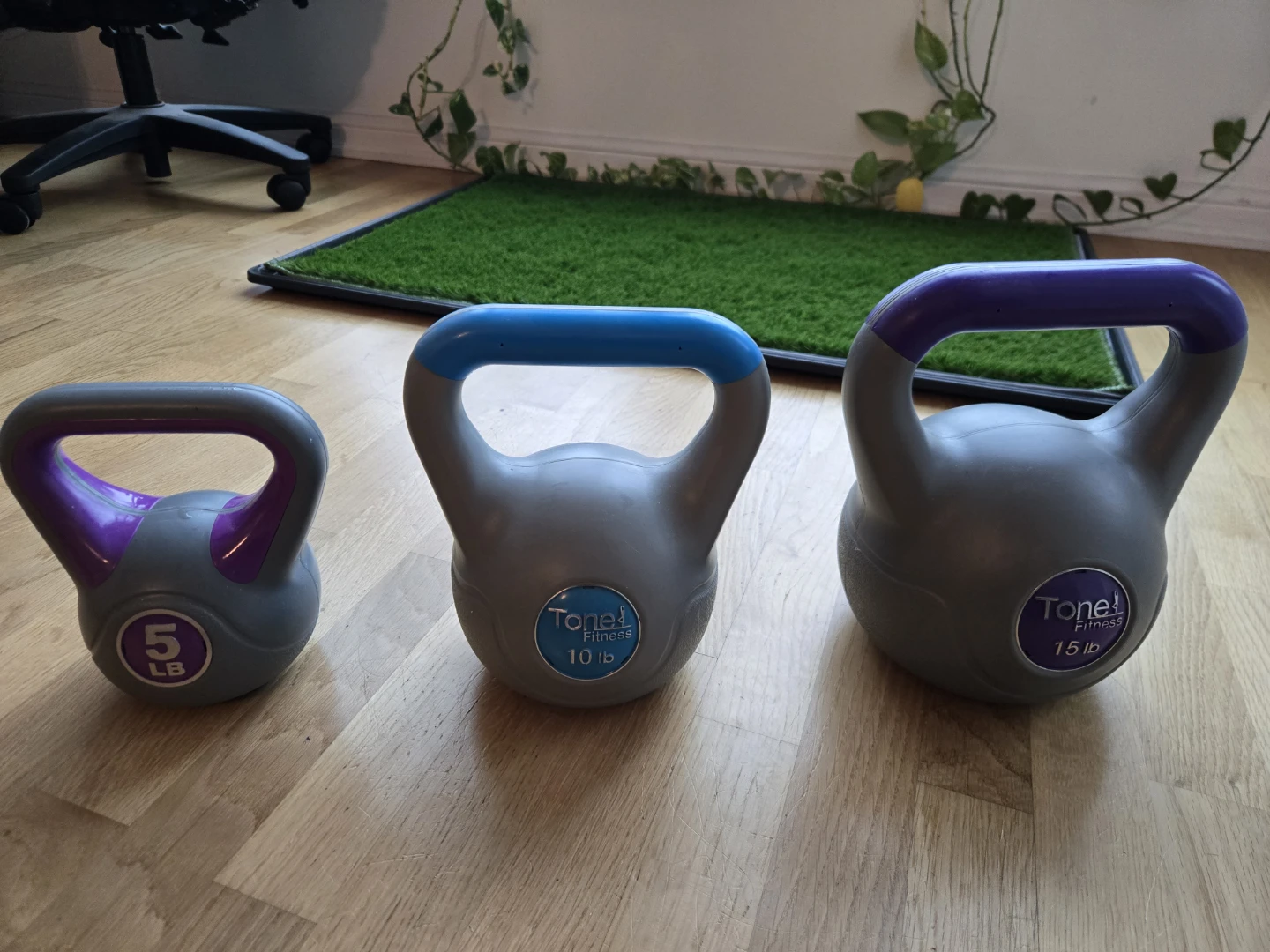 Tone Fitness Kettlebells (5 lb, 10 lb, 15 lb)