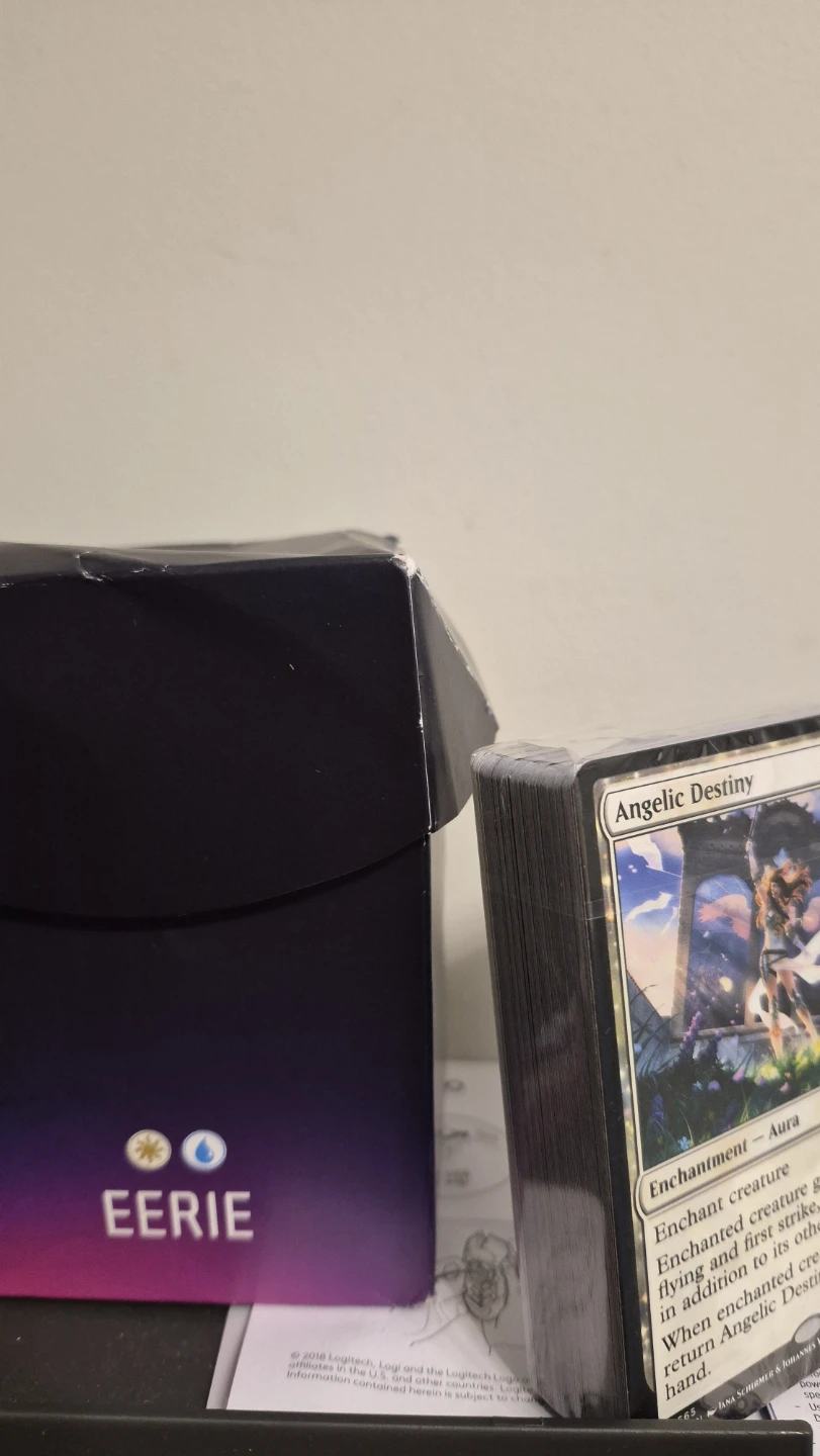 EERIE Magic: The Gathering Deck Box and "Angelic Destiny" Card