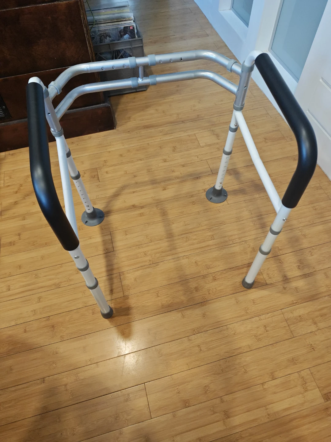 Adjustable toilet seat support
