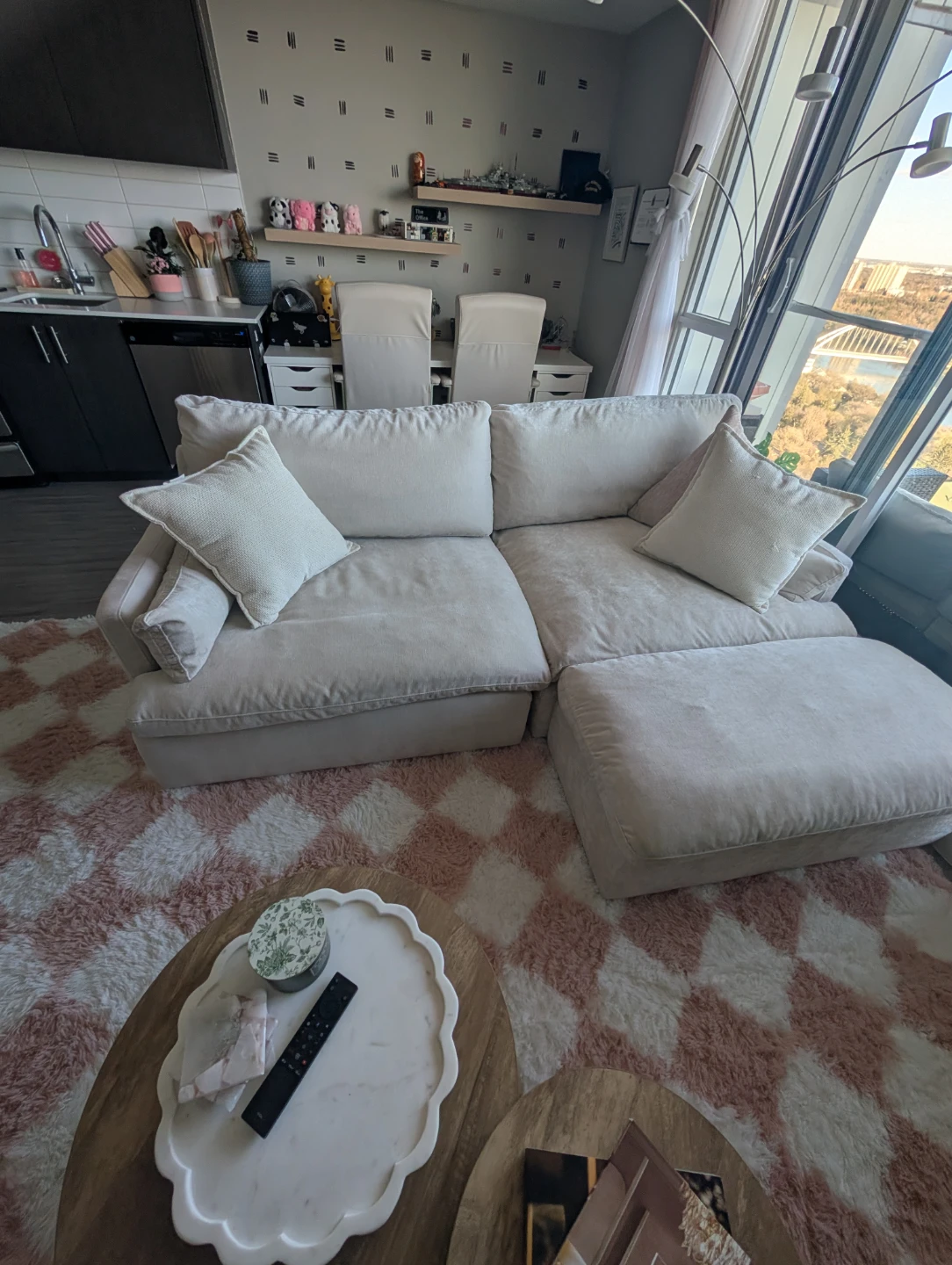 Cream modular sofa