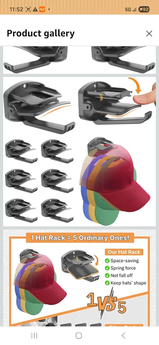 GENICUTS Cap Organizer - 8 Pack - photo 2