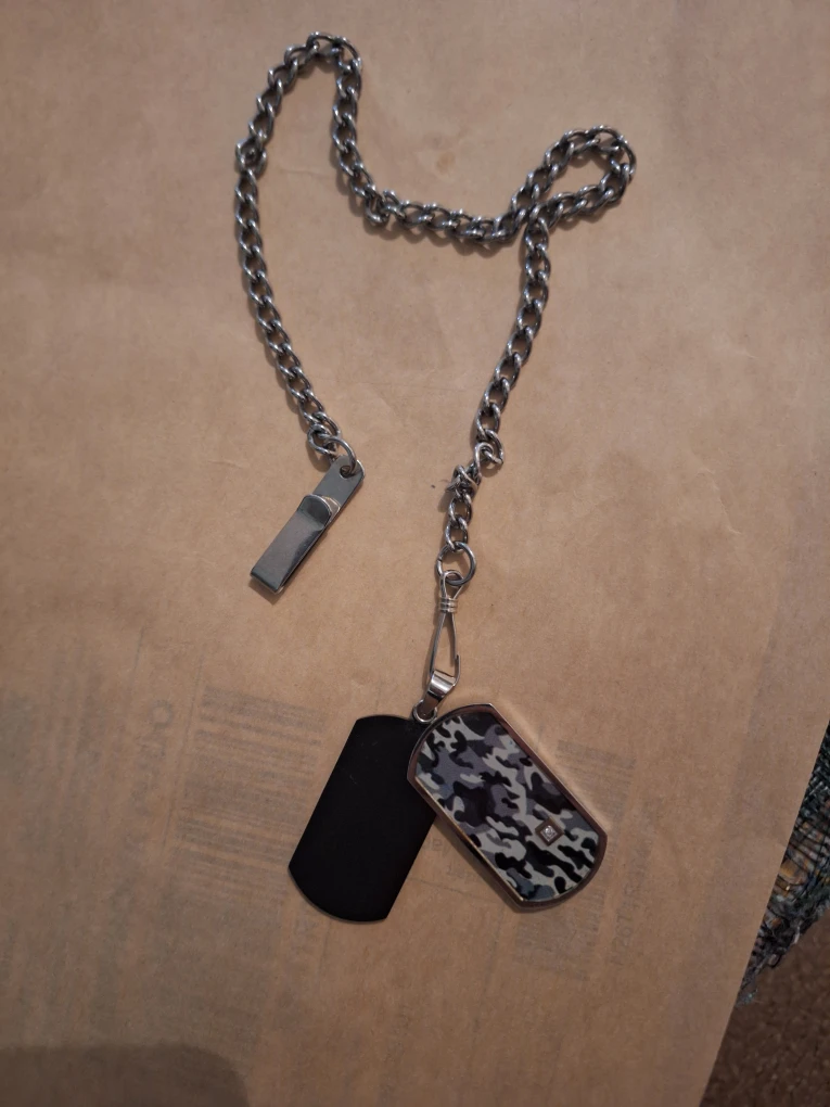 Dog Tag Necklace with Chain