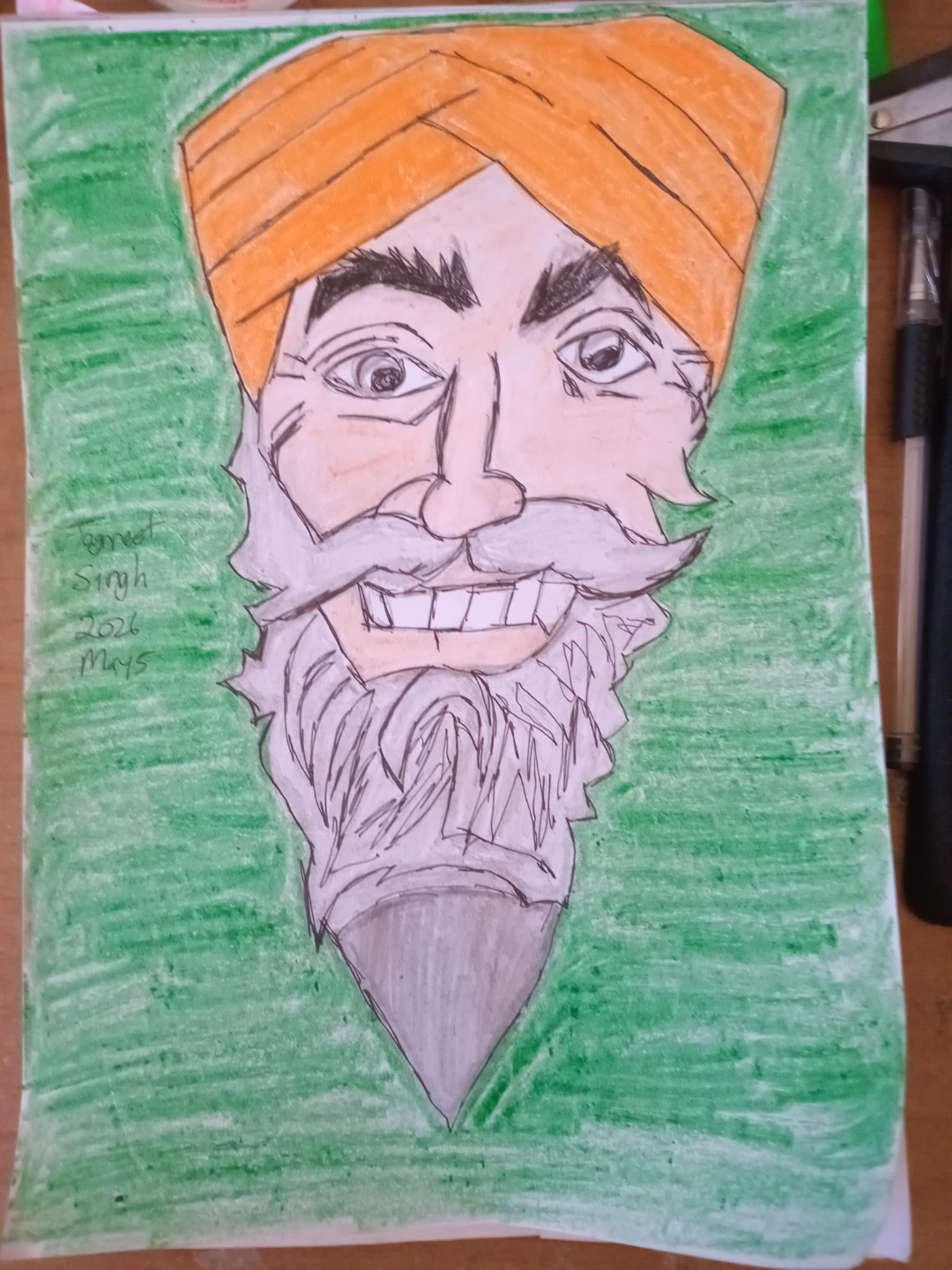 Jagmeet Singh Green Background by Custom Artist - photo 3