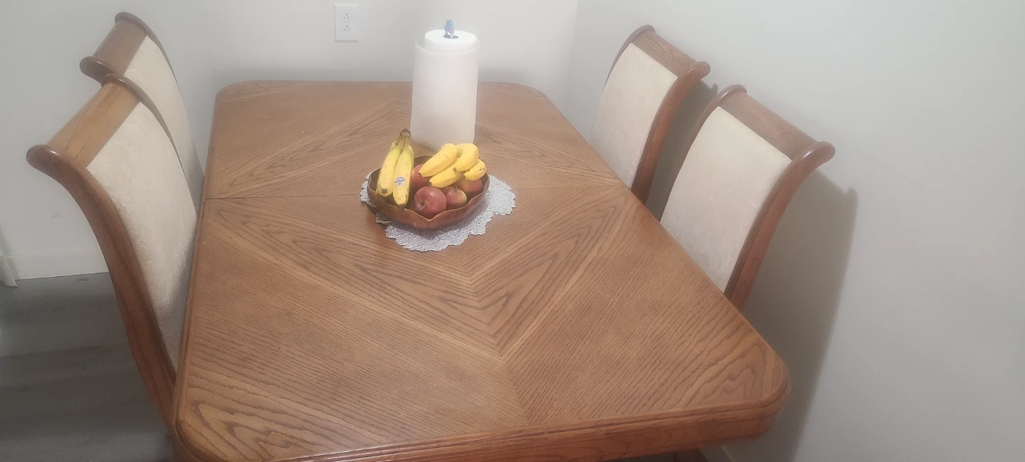 Wooden Dining Table with 4 Chairs - photo 2