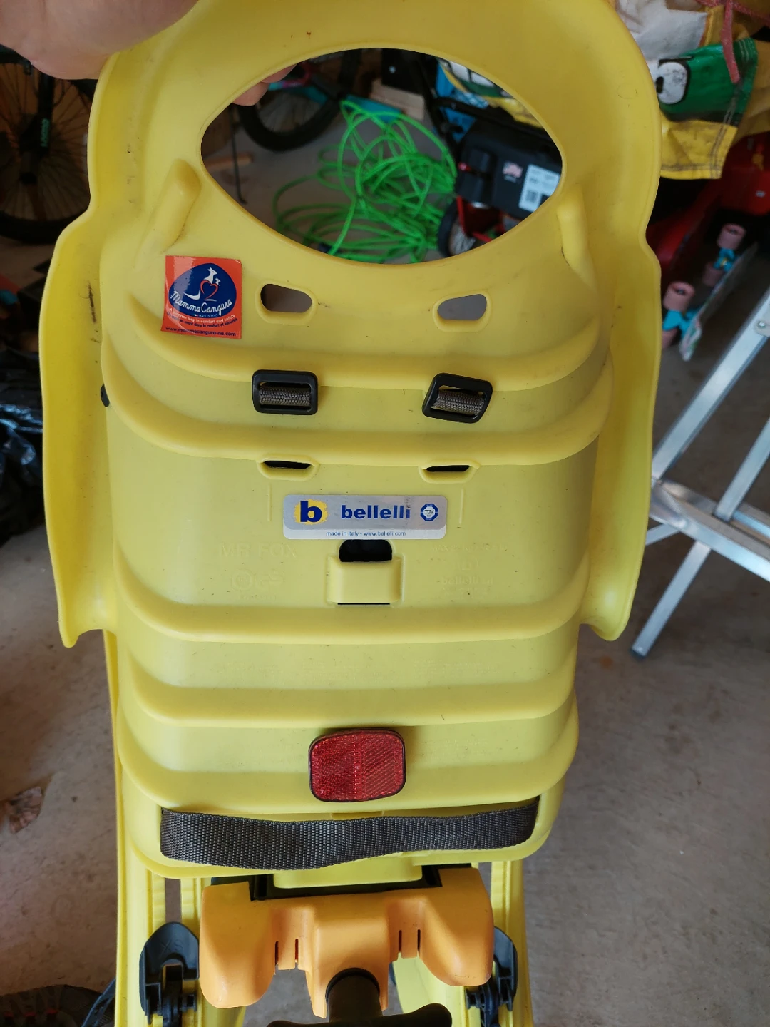 Yellow Rear-Mounted Bellelli/Mamma Cangura Child Bike Seat - photo 3