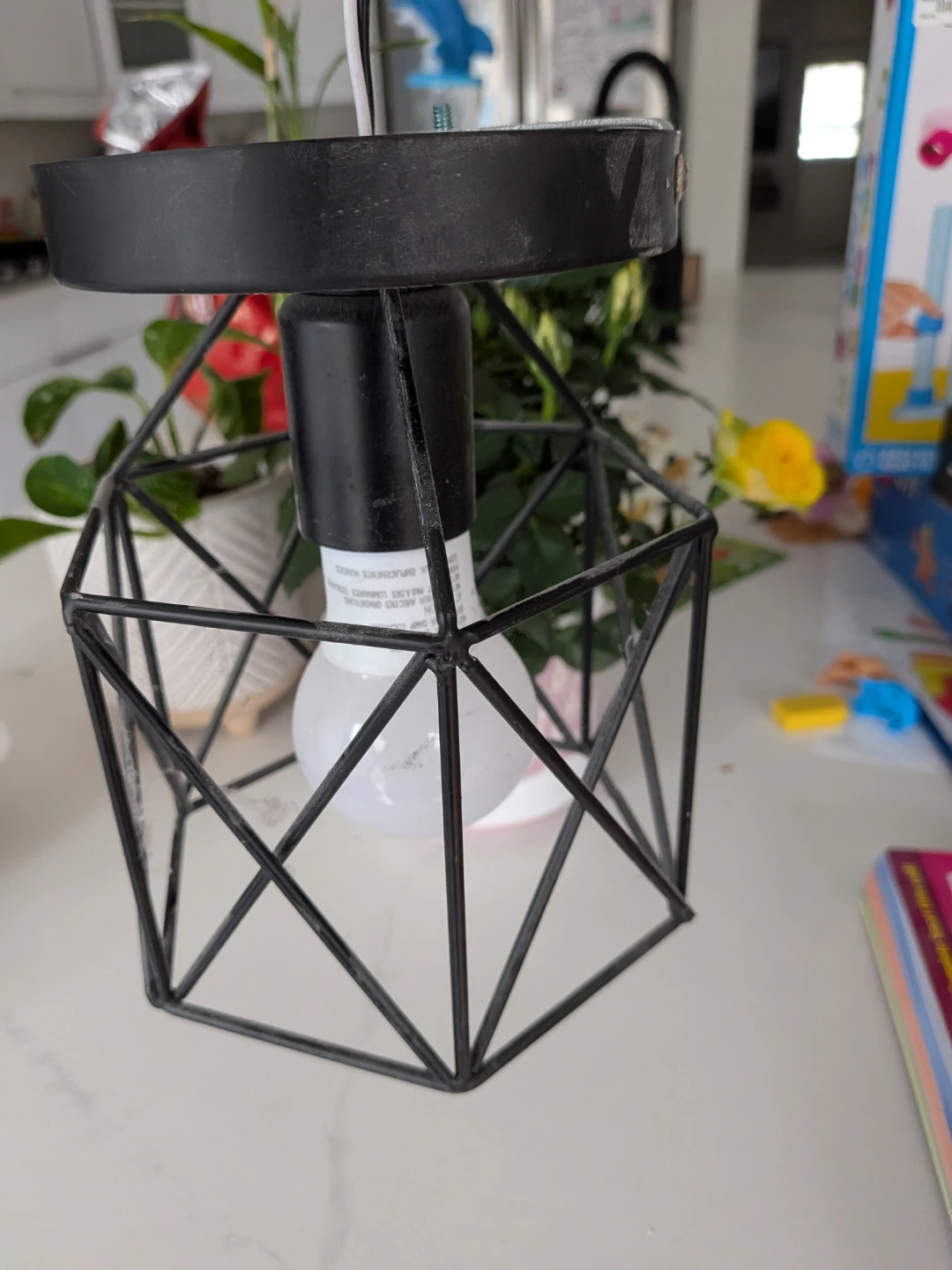 Black Geometric Pendant Light Fixture