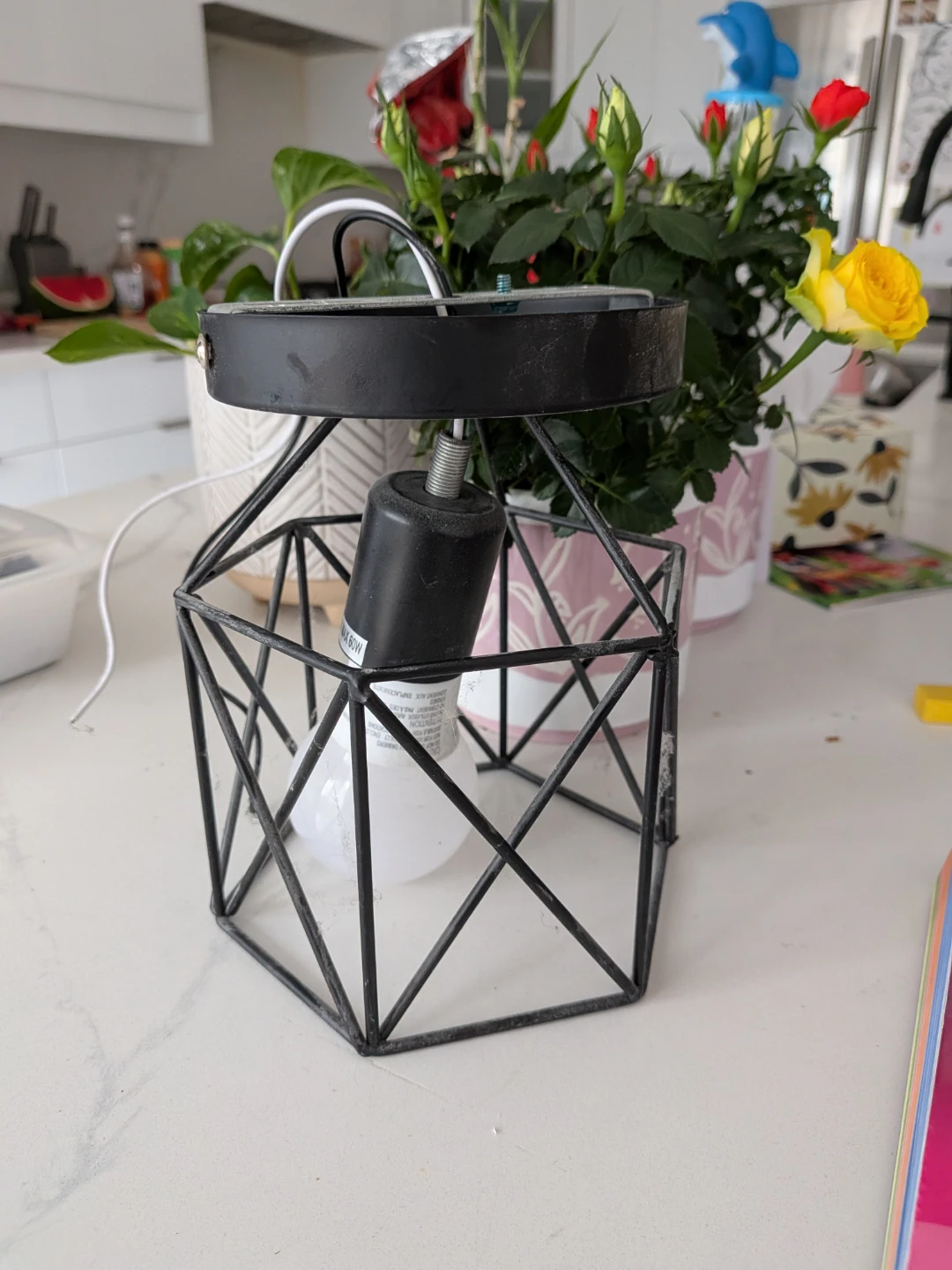 Black Geometric Pendant Light Fixture - photo 2