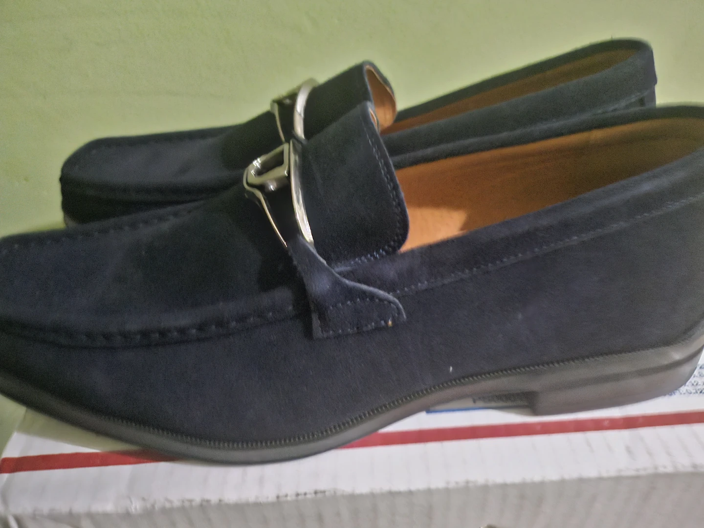 Stacy Adams Navy Suede Loafers - Size 11 - photo 3
