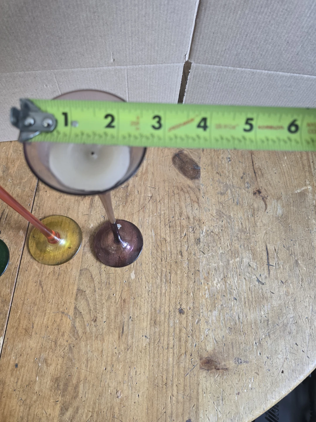 Set of 4 Coloured Glass Candle Holders - photo 4