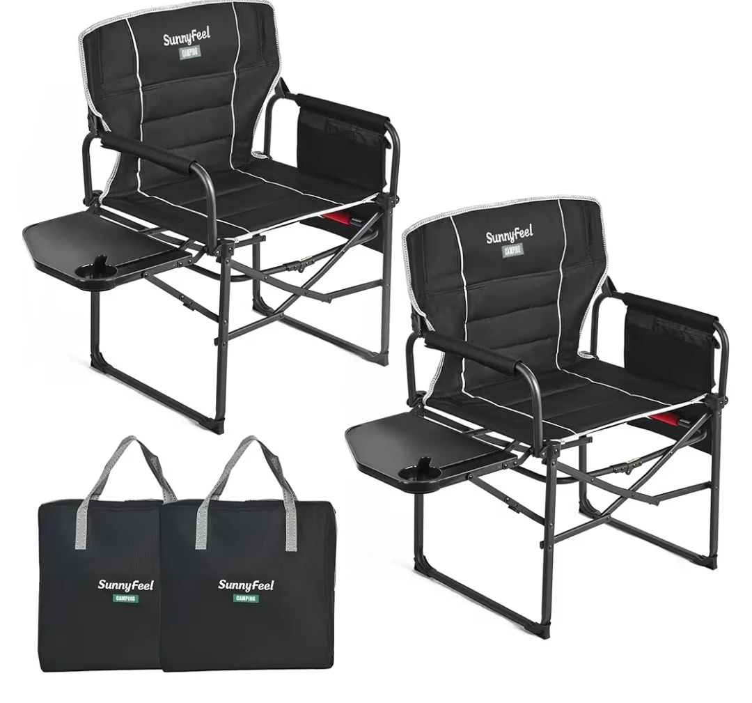 SunnyFeel Folding Camping Chair with Side Table