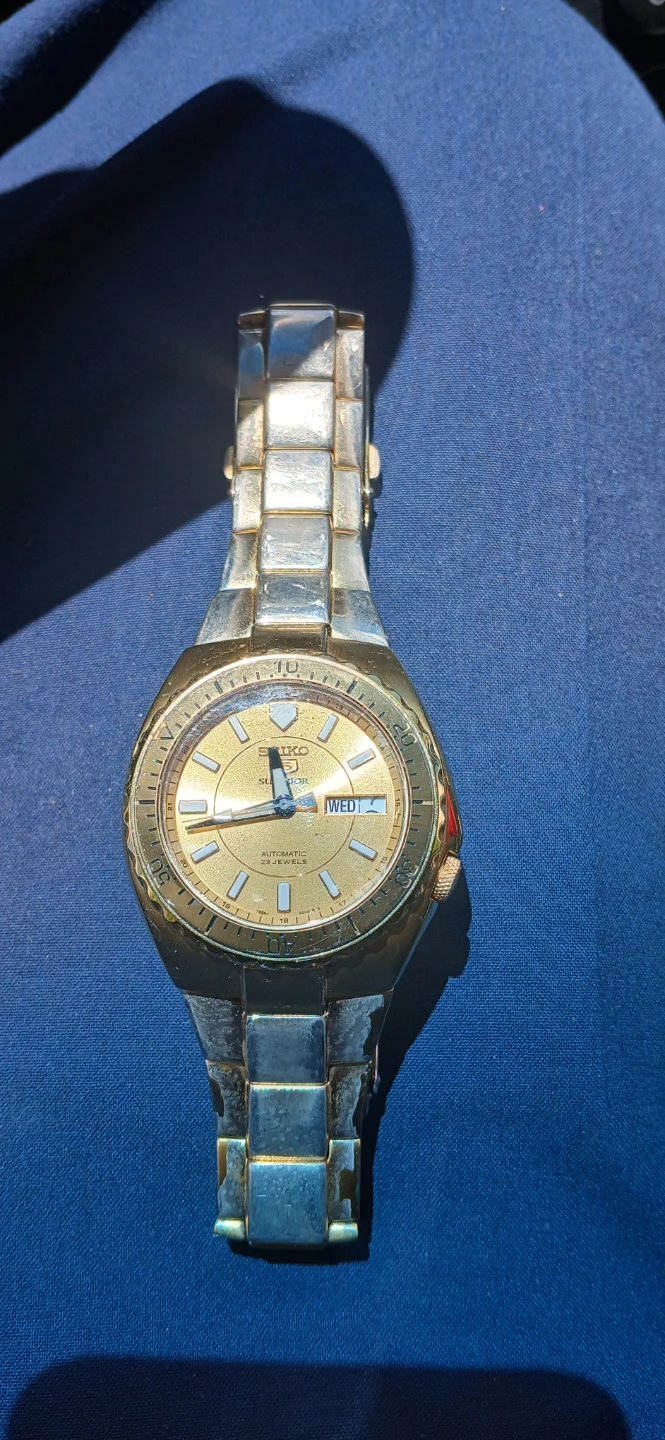 Seiko 5 Automatic Gold Tone Watch