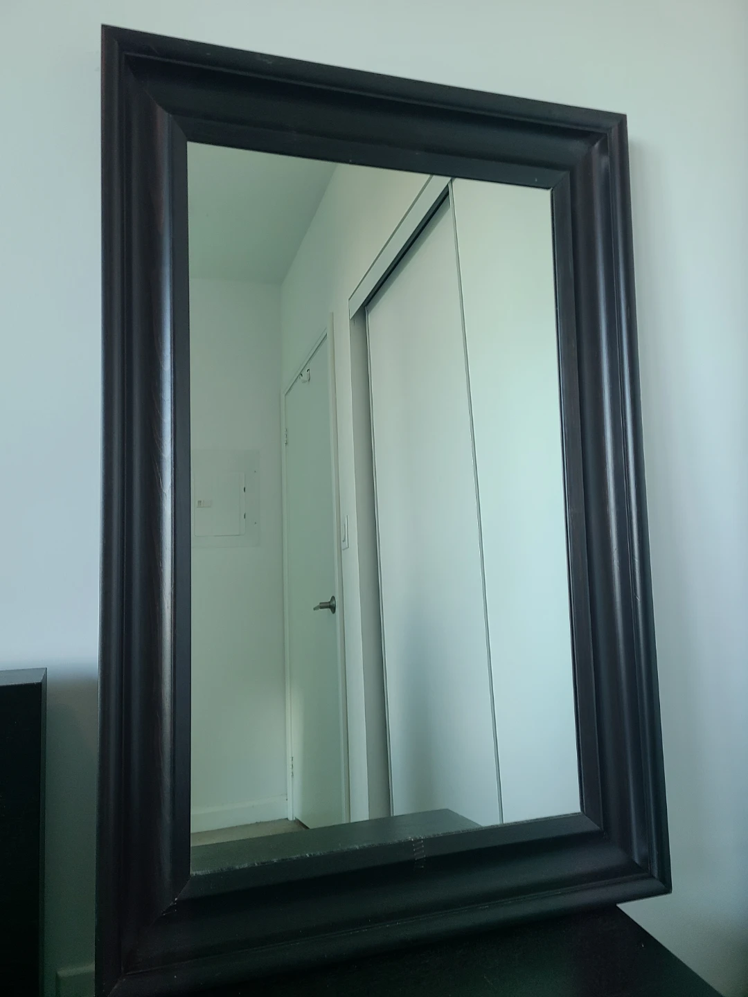 IKEA HEMNES Mirror and White Metal Frame Mirror