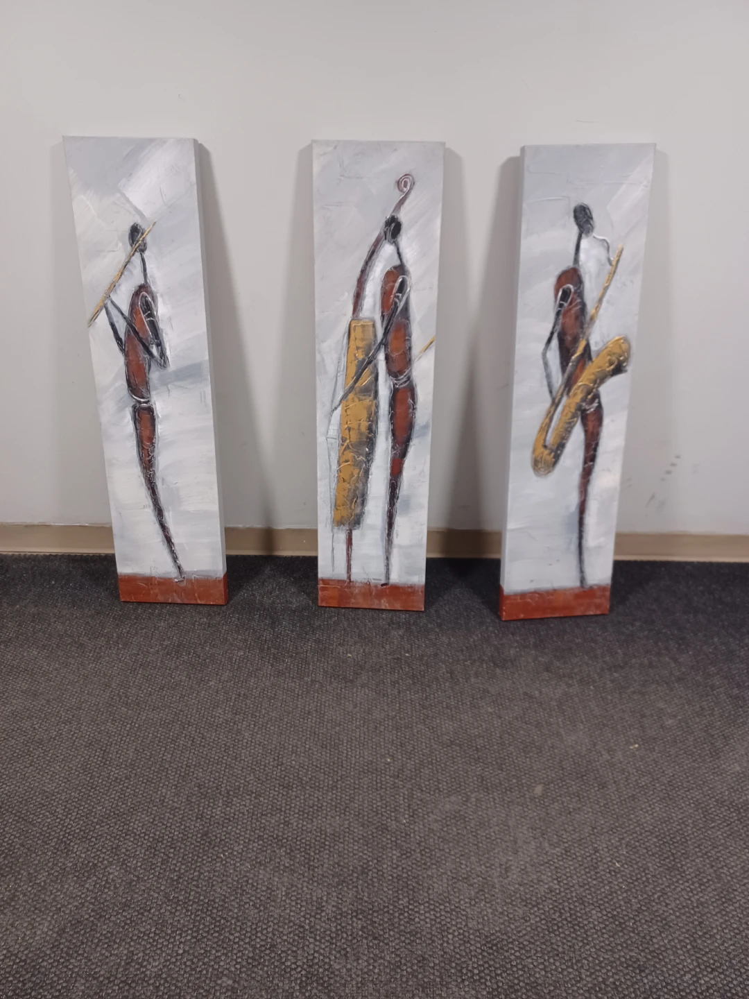 Triptych Wall Art - African Musicians