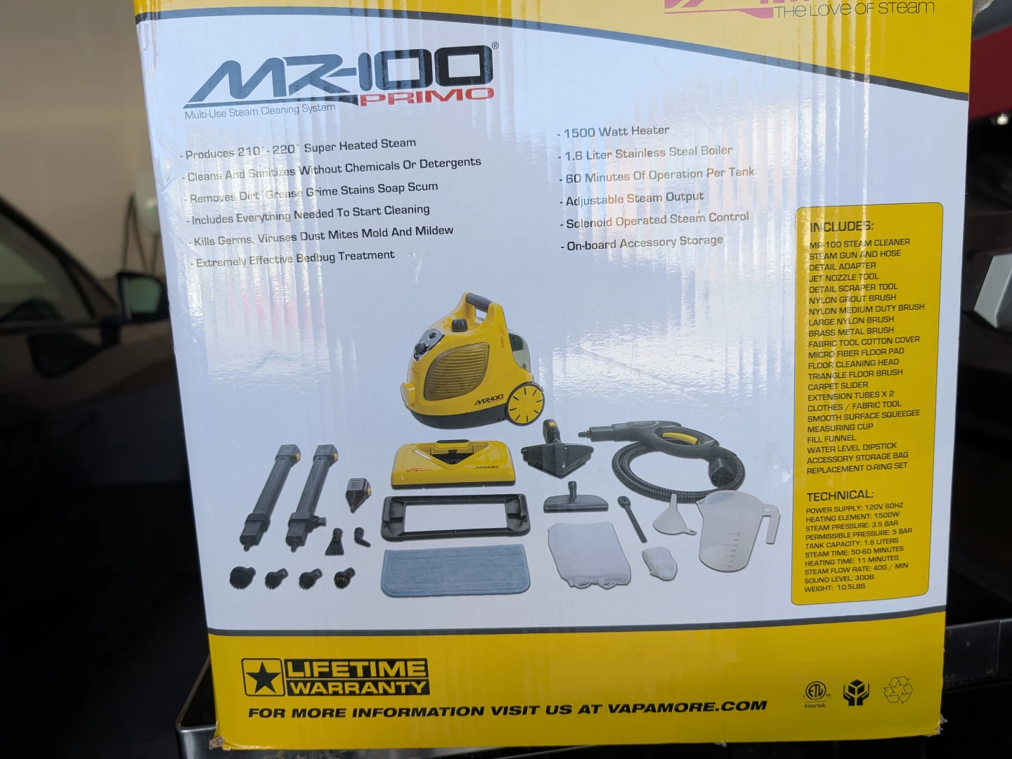 Vapamore Primo MR-100 Steam Cleaning System