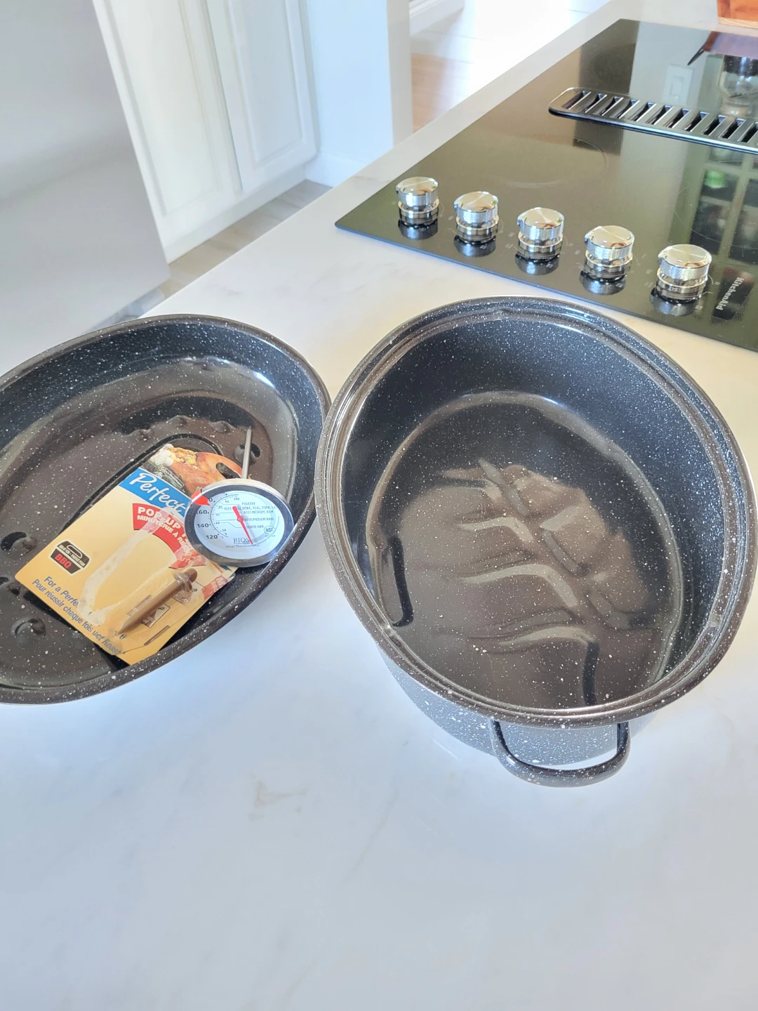 Oval Roasting Pan with Lid & thermometers - photo 3