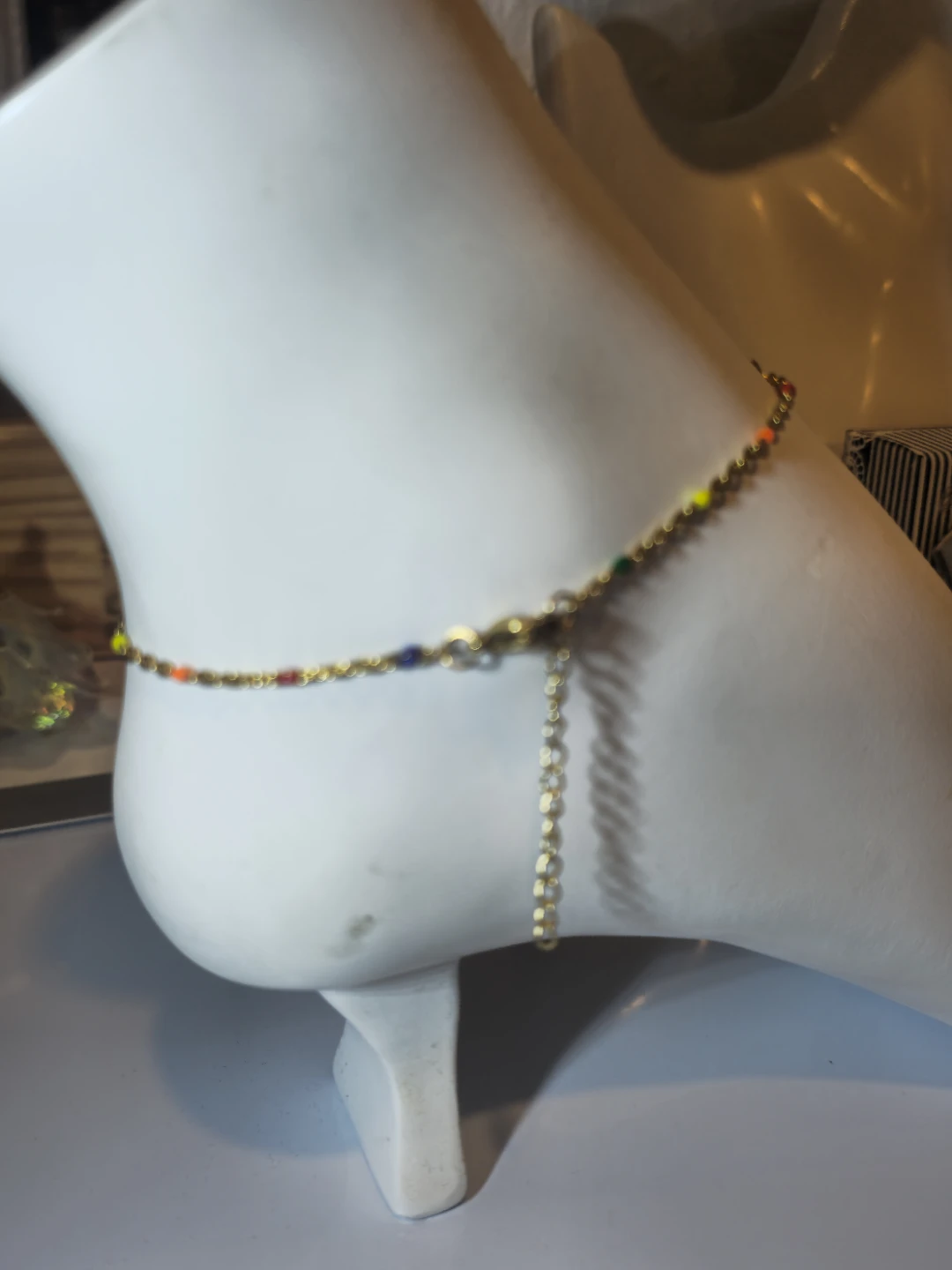Gold-tone Anklet with Charms - photo 4