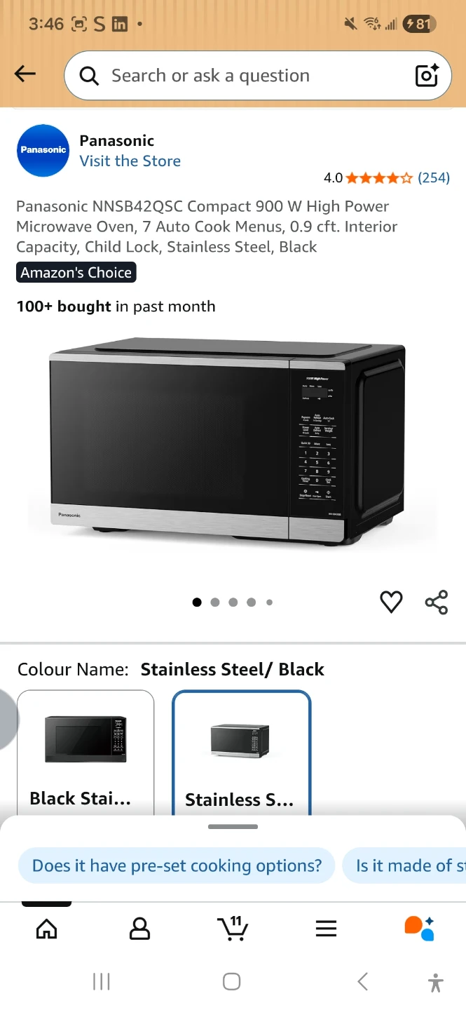 Panasonic Microwave