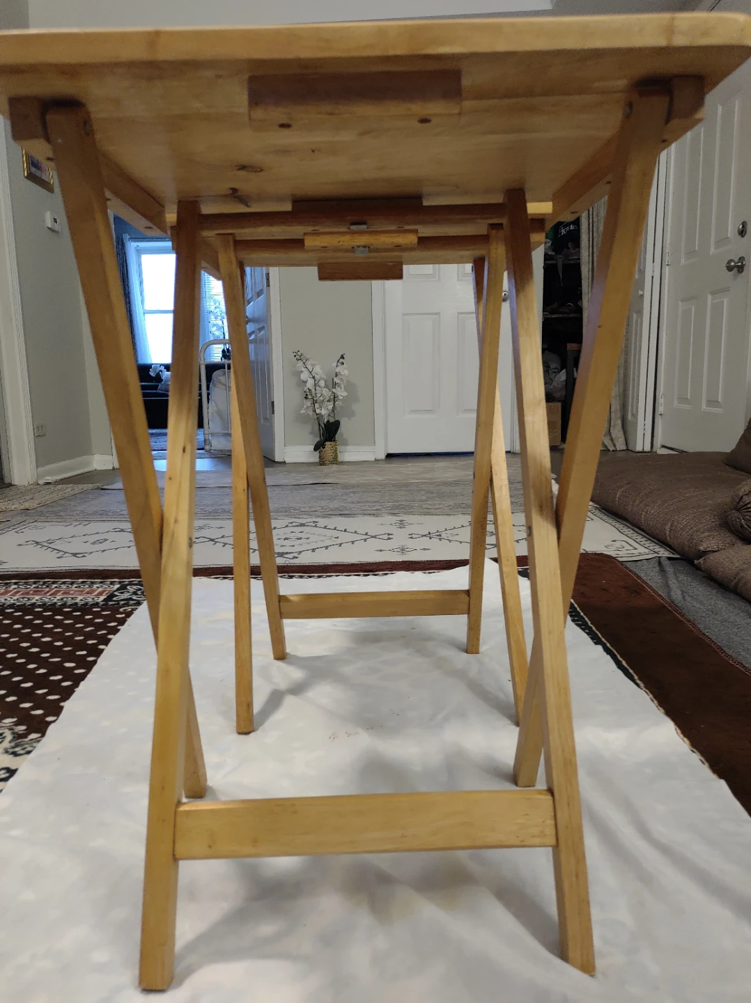 Wooden Folding TV Tray Tables - Set of 2 - photo 3