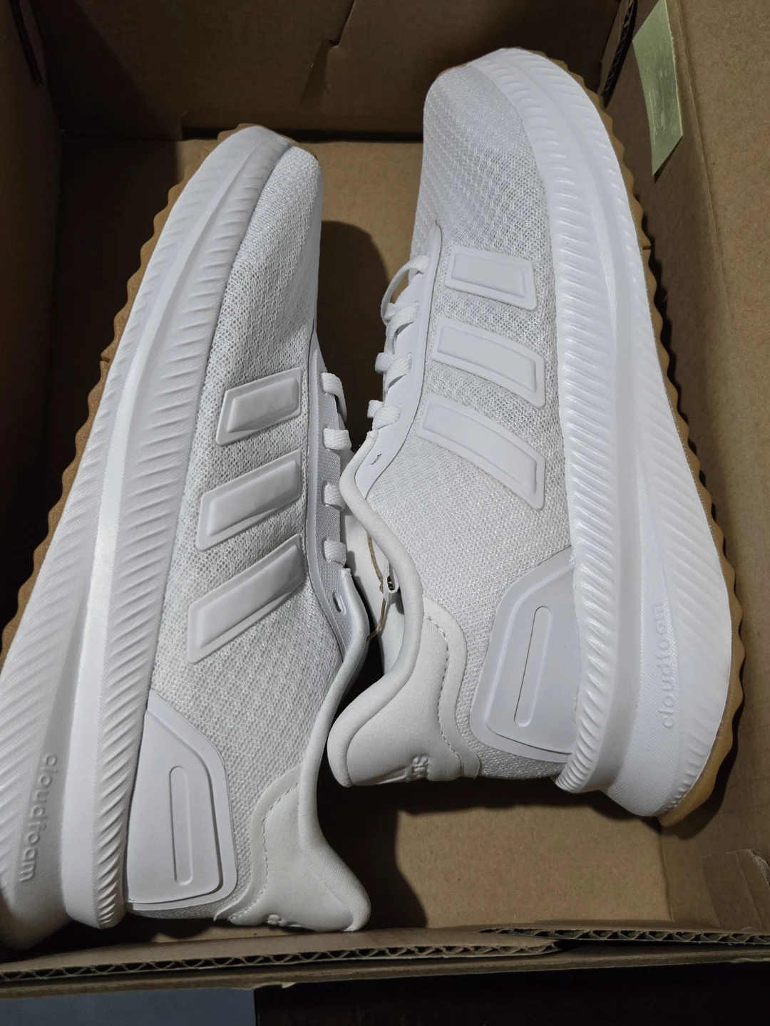 Adidas Cloudfoam White Running Shoes Size 8 - photo 3