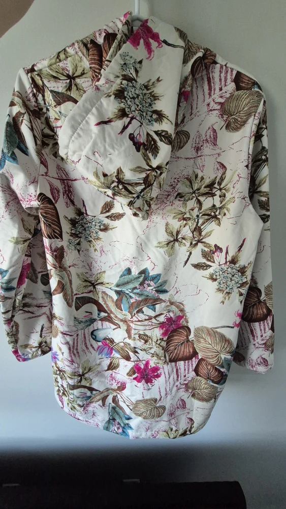 Floral Print Fleece-Lined Hooded Jacket - photo 2