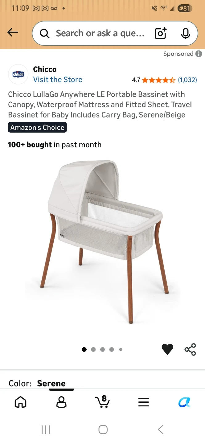 Chicco LullaGo Anywhere LE Portable Bassinet - Serene/Beige - photo 4