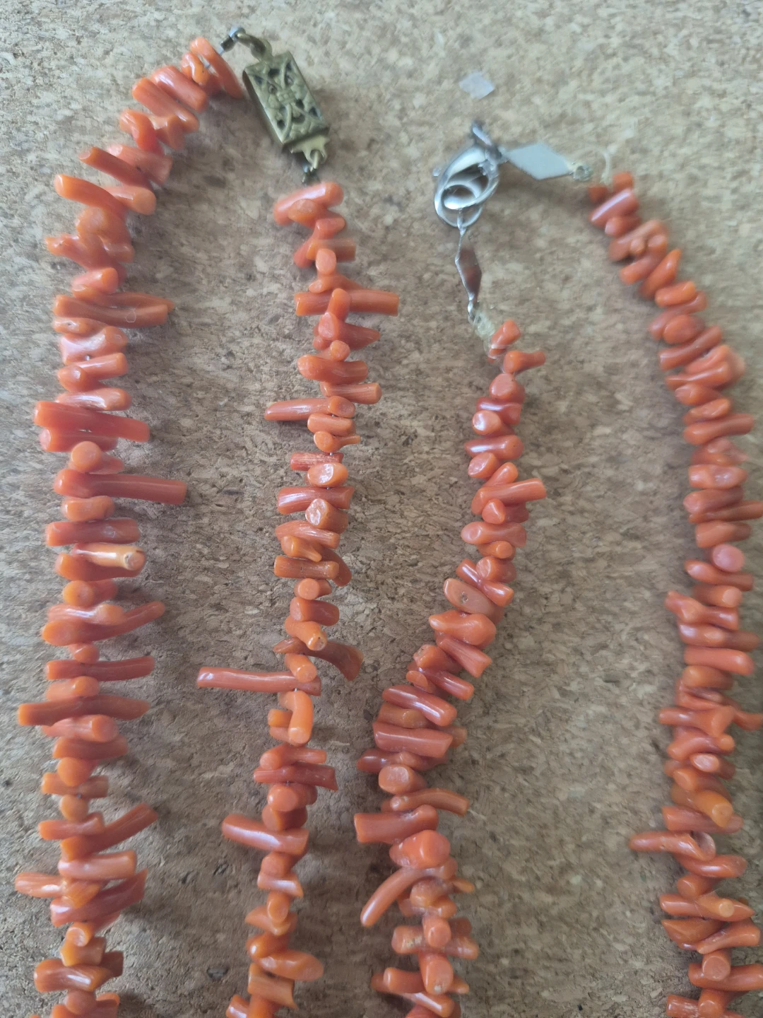 Vintage coral turquoise and amber necklaces - photo 3
