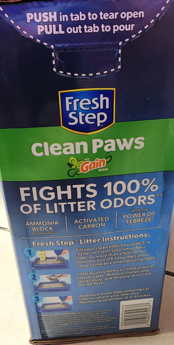 Fresh Step Clean Paws Clumping Litter with Gain Scent, 22.5 lb - photo 2