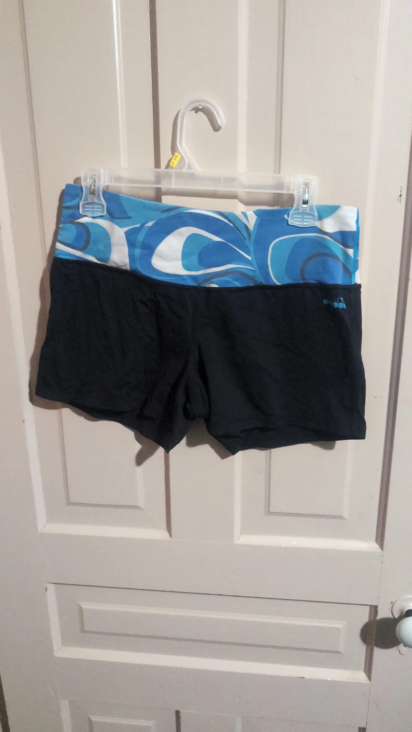 Diadora Women's Black & Blue Athletic Shorts - photo 2