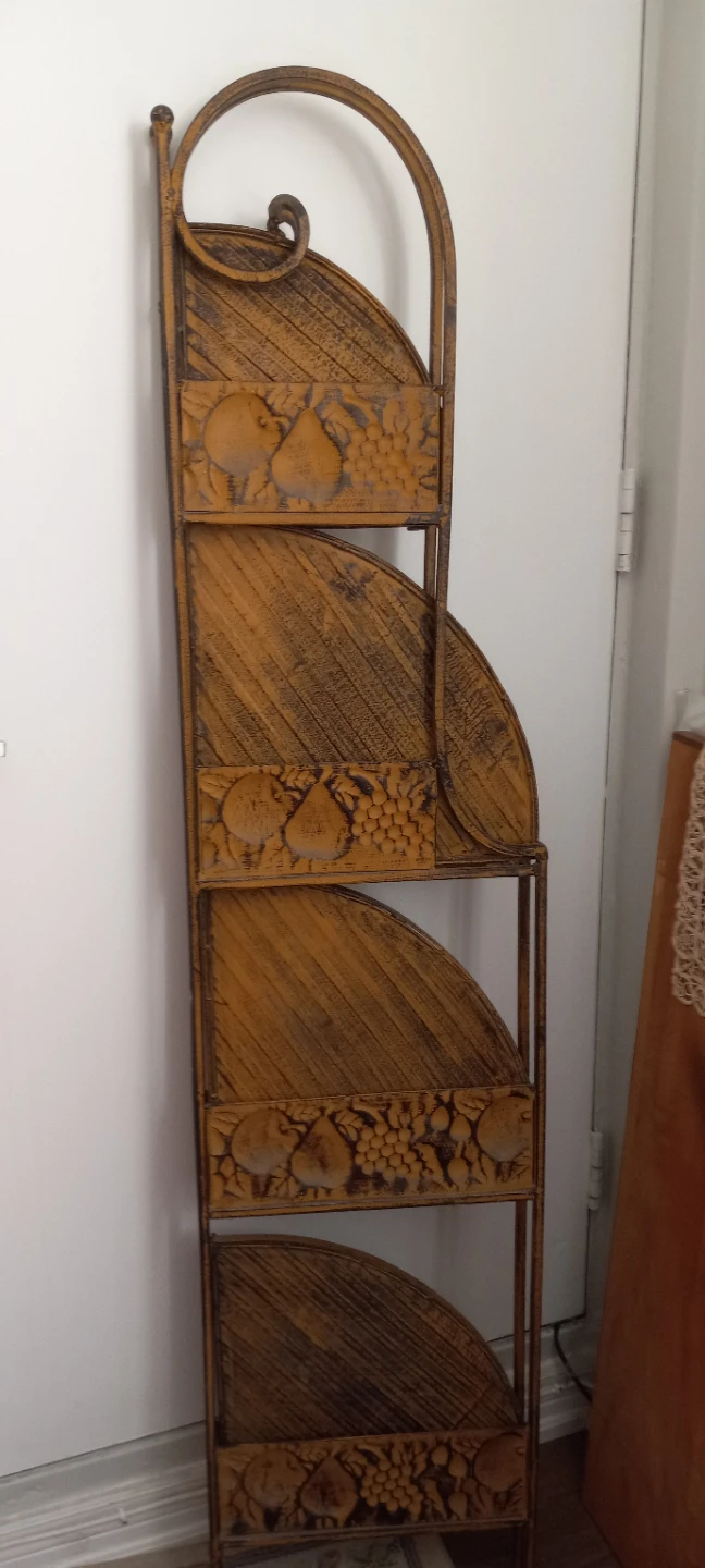 Metal Corner Shelf with Fruit Design - photo 2