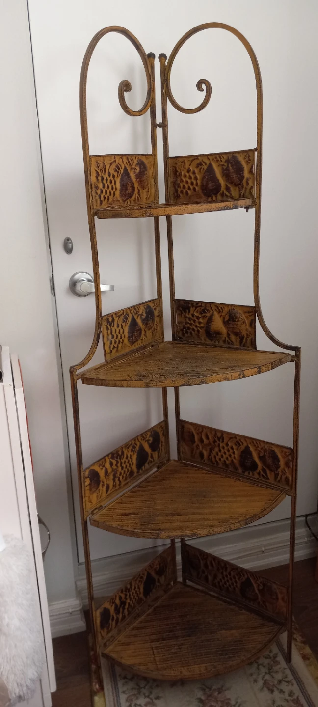 Metal Corner Shelf with Fruit Design - photo 4