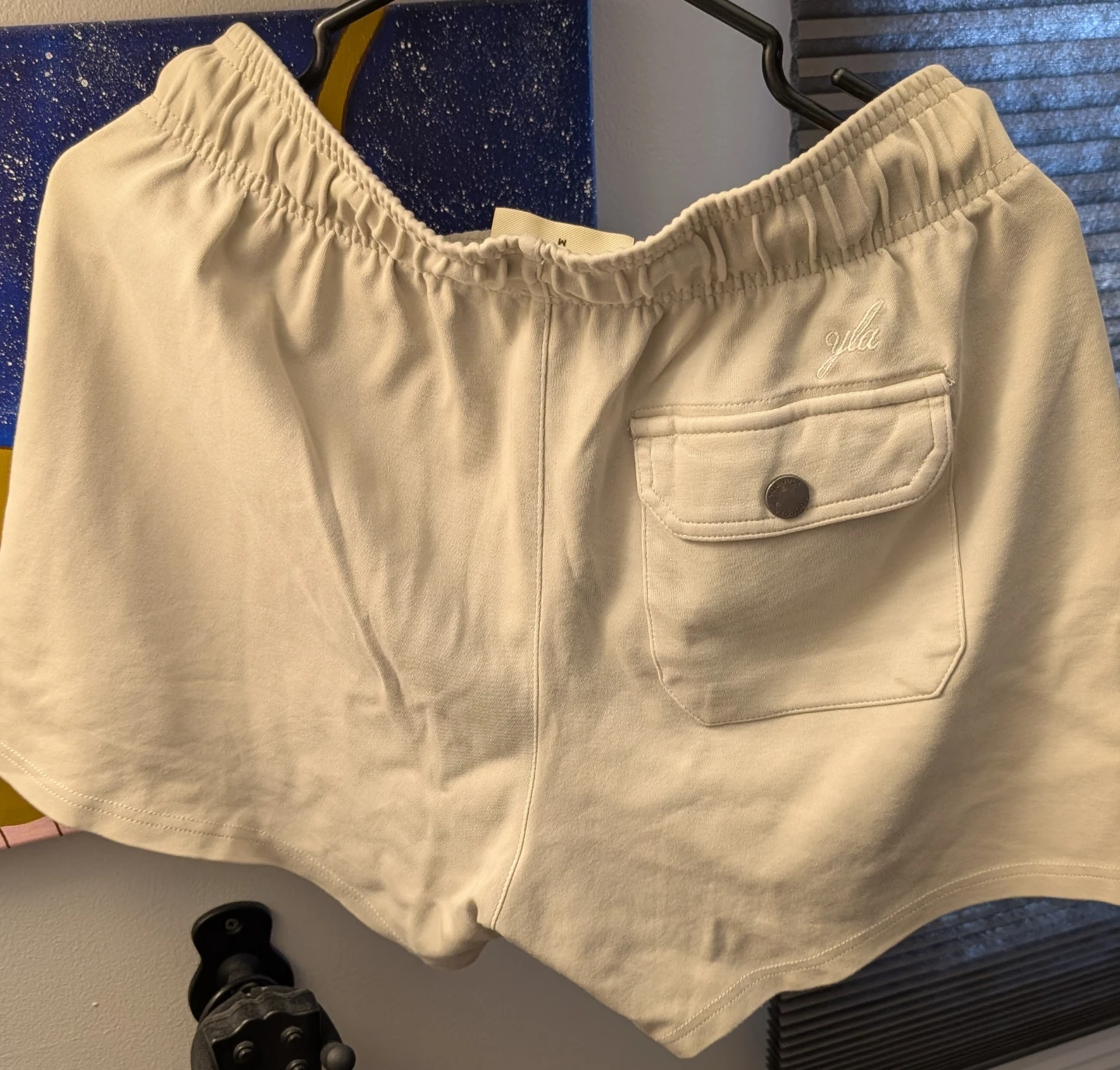YOUNGLA Men's Medium Cream Cloud Comfort Drawstring Shorts - photo 2
