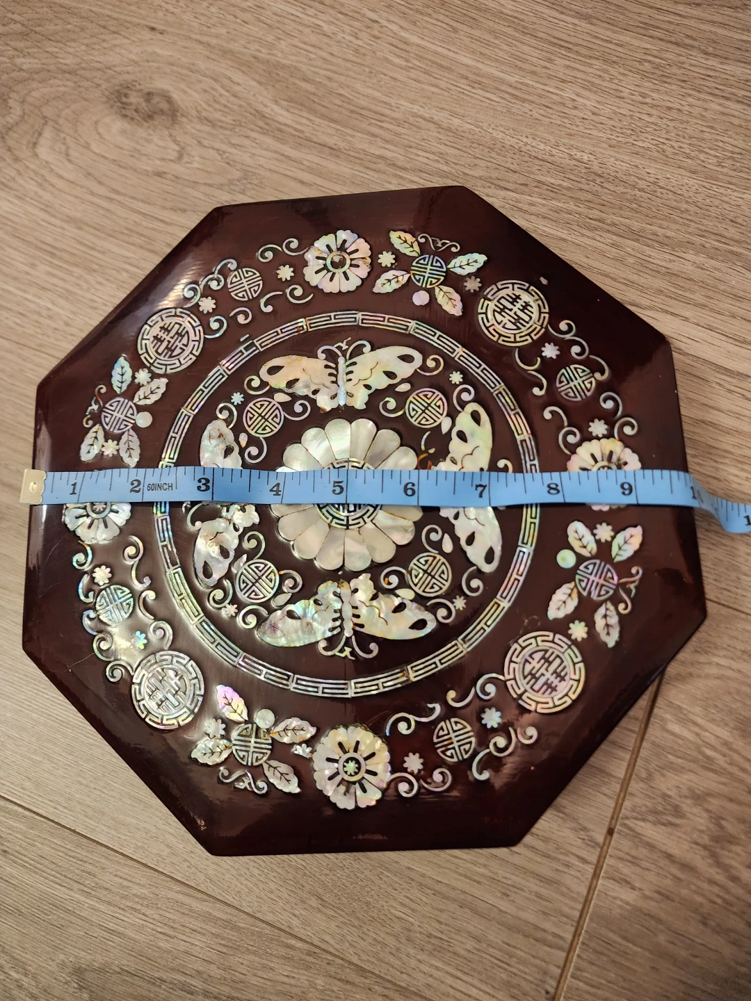 Octagonal Mother-of-Pearl Inlaid Jewelry Box