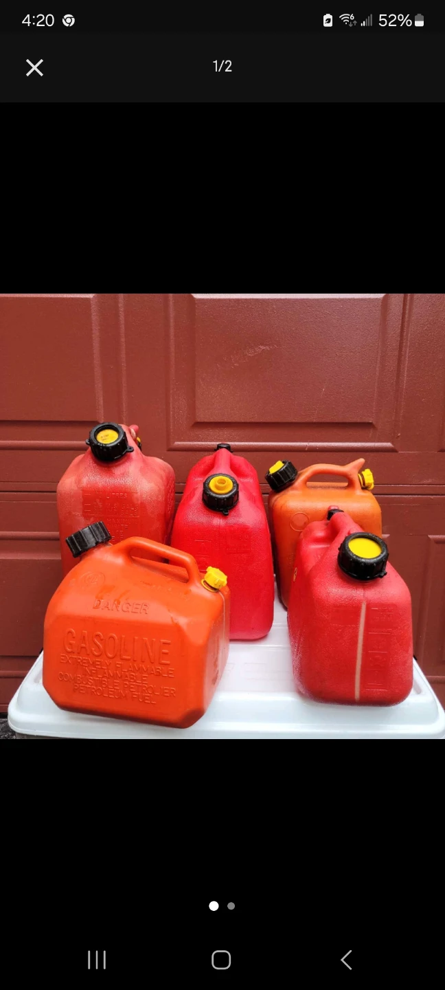 Plastic Gas Cans-$5 each