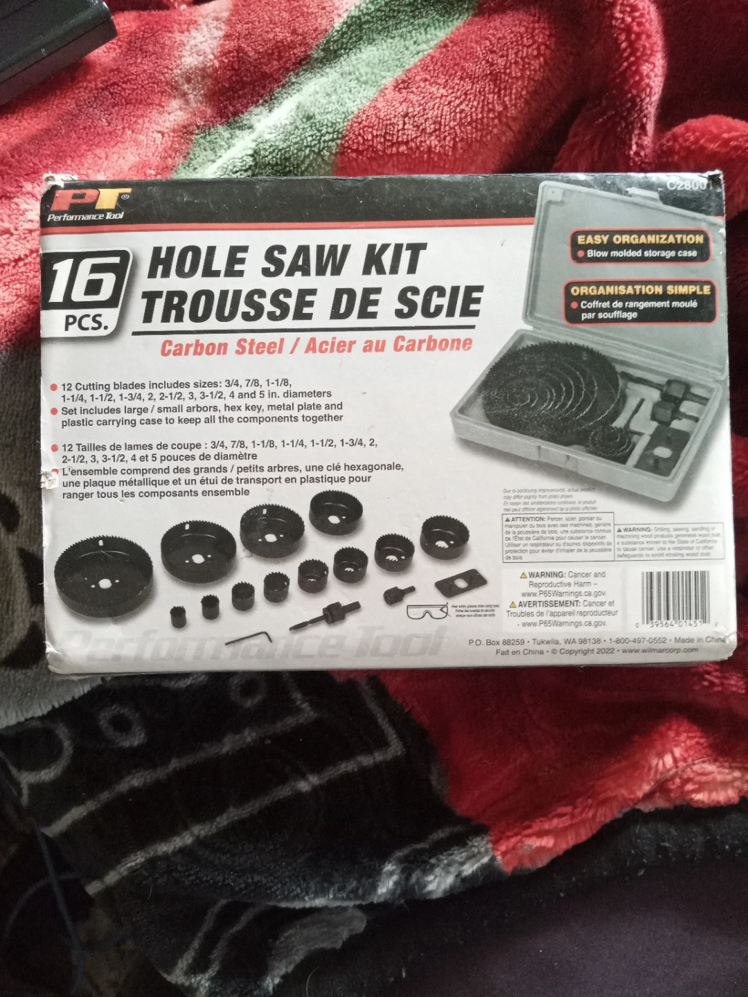 Performance Tool 16 PC Hole Saw Kit
