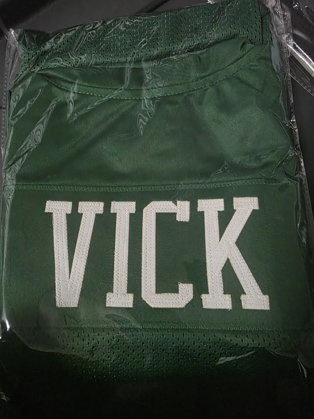 Michael Vick Autographed Green Football Jersey - photo 2