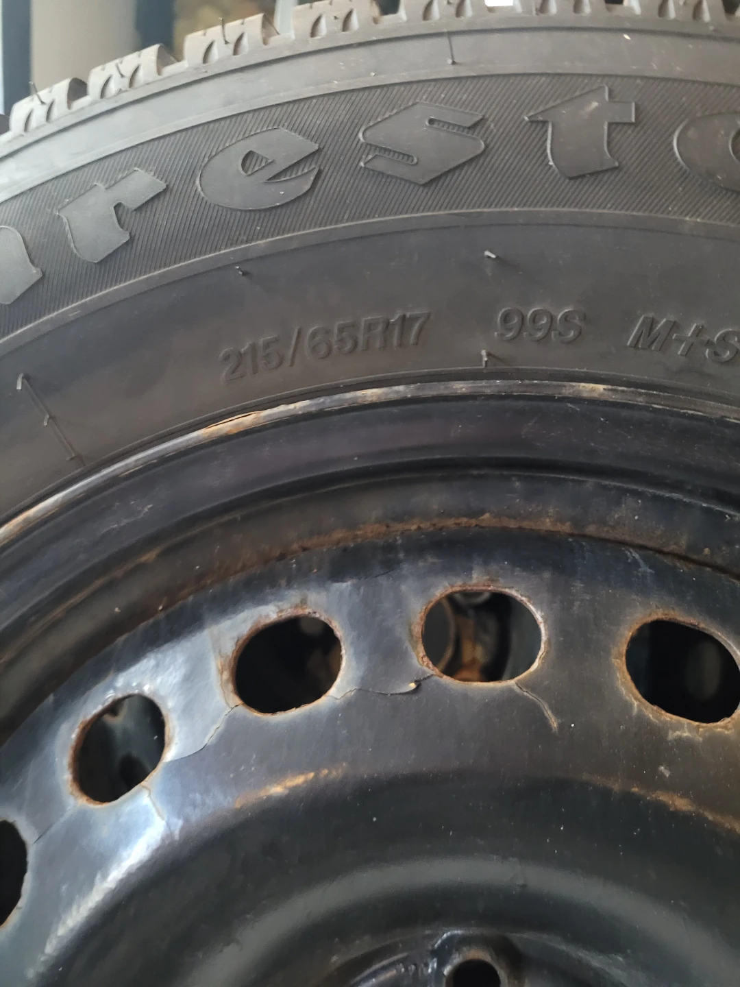 Set of 4 studded Winter Tires on Rims