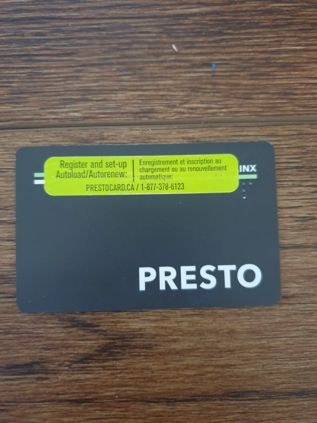 PRESTO Card( balance left)