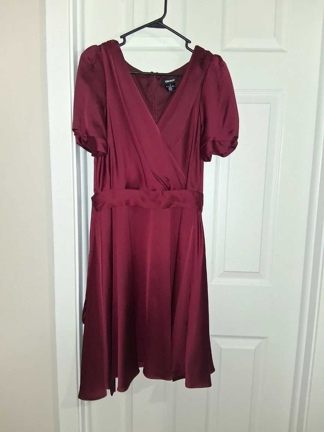 DKNY Burgundy Wrap Dress