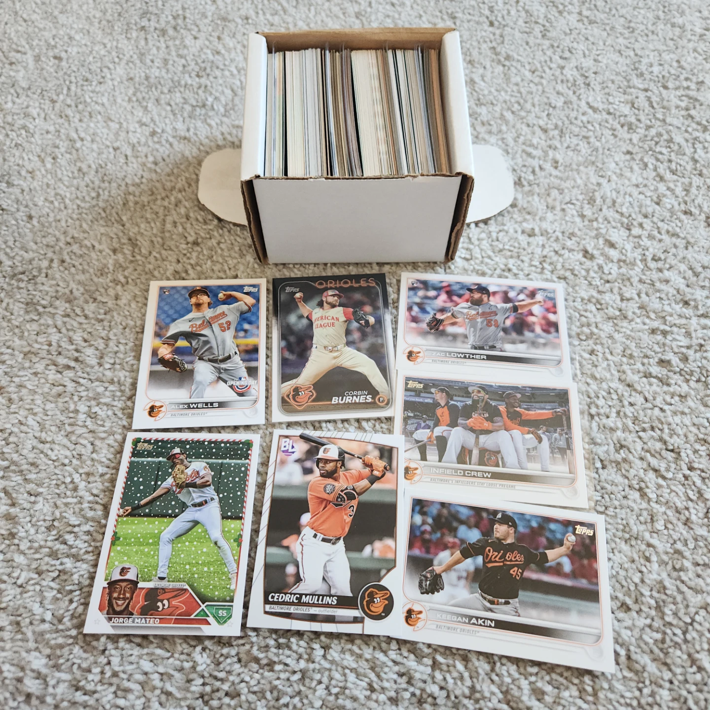 Baltimore Orioles, 100 Baseball Cards Team lot
