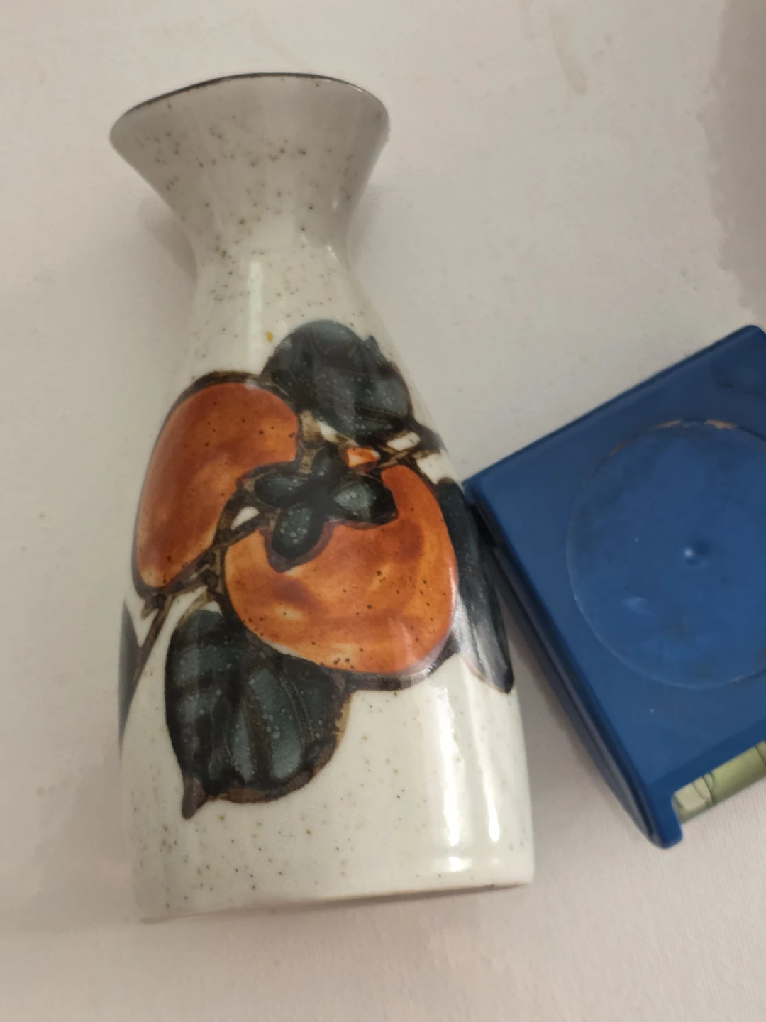 Decorative Ceramic Sake Bottle with Orange Fruit Design