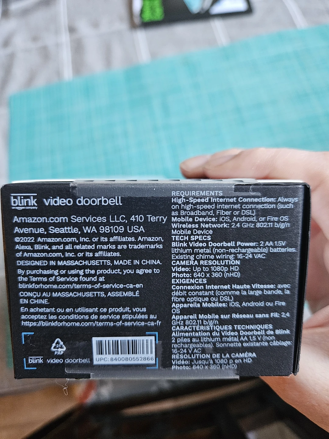 Amazon Blink Video Doorbell - Black - photo 5