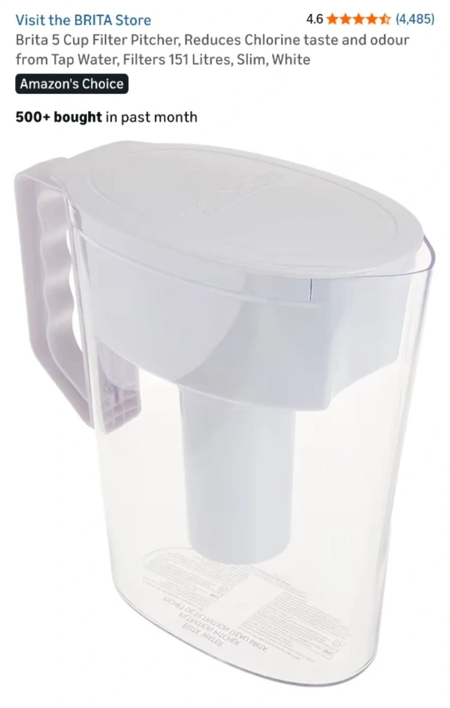 Brita 5 Cup Water Filter Pitcher - photo 2