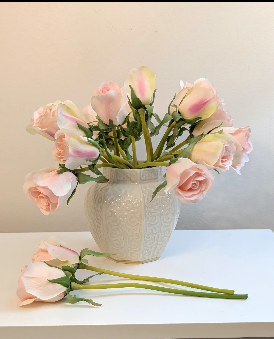 $1 each Artificial Light Pink Roses