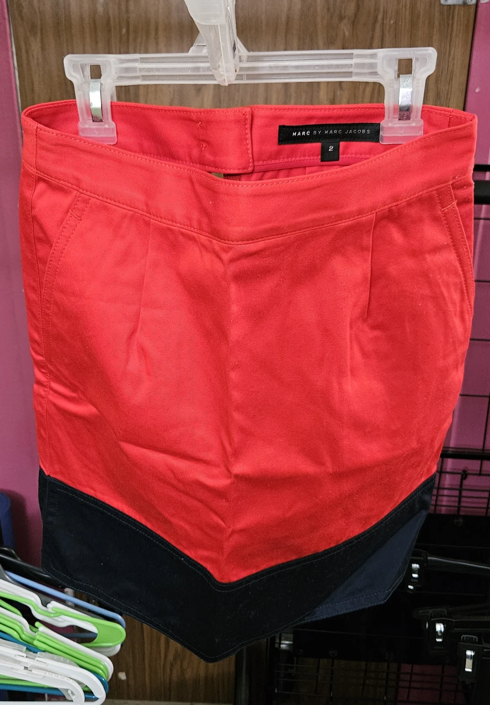 Marc by Marc Jacobs Red & Black Colorblock Skirt Size 2 - photo 3