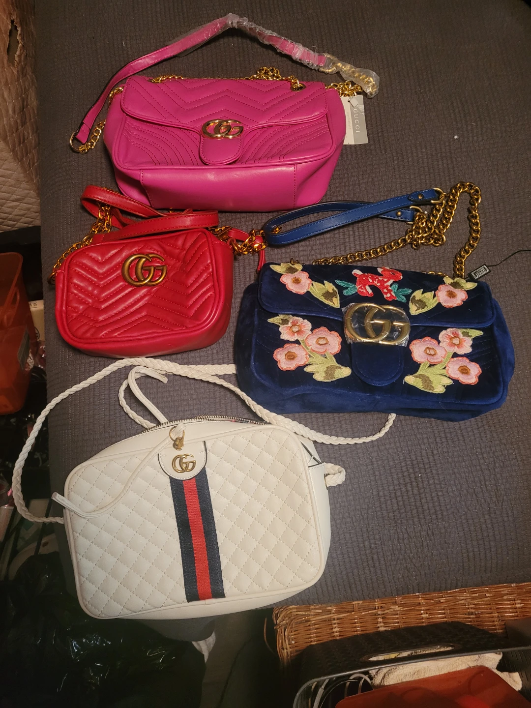 Gucci Handbags - Pink, Red, Blue, White
