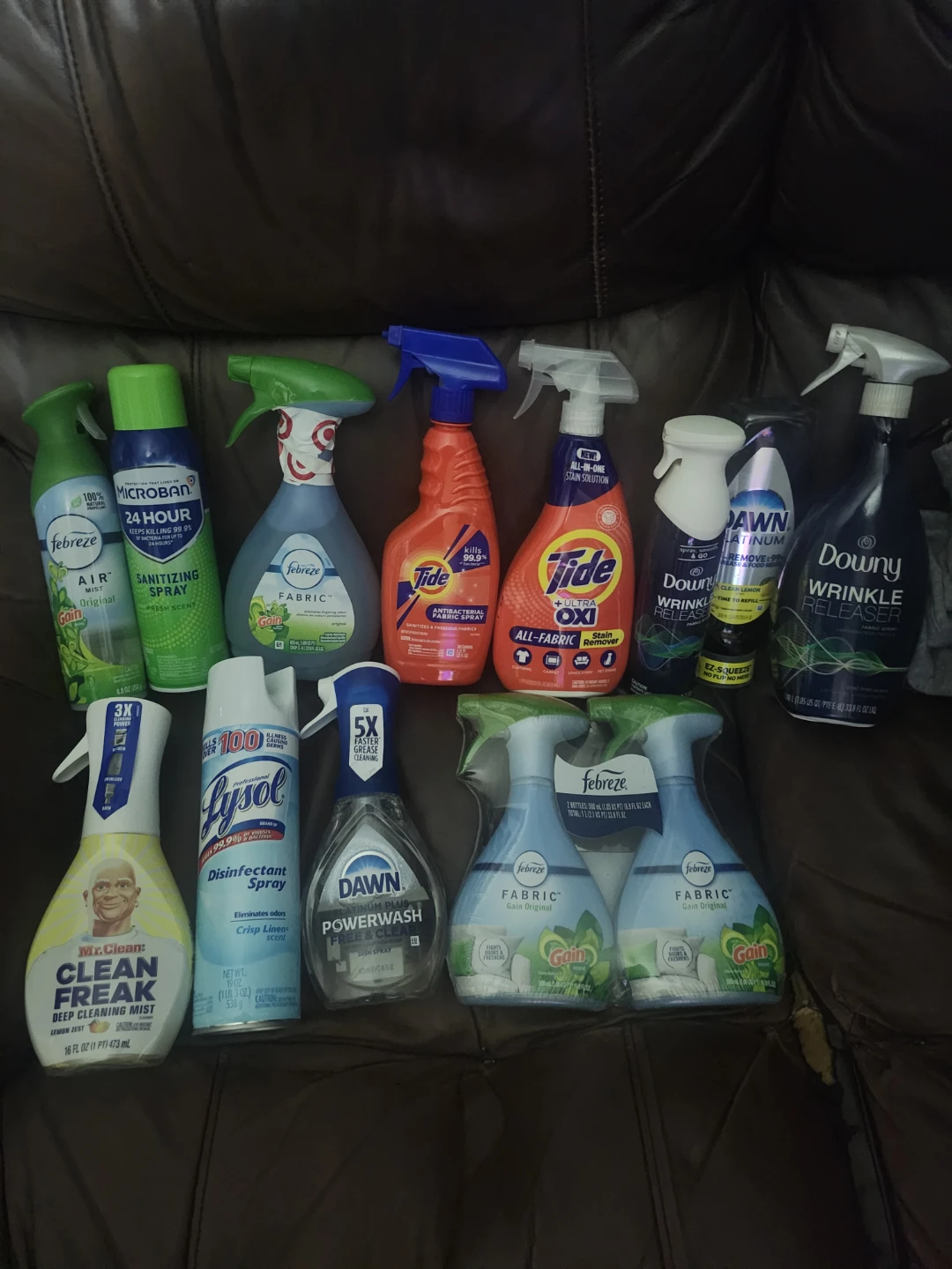 Febreze, Tide, Dawn, Lysol, Mr. Clean, Downy Cleaning Sprays