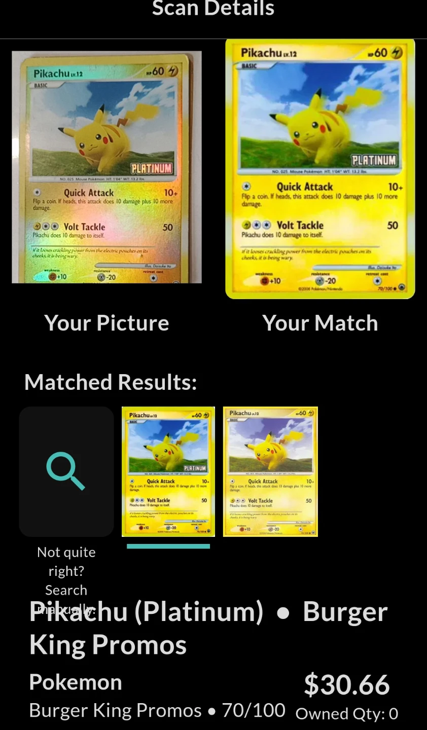 Pokemon Pikachu Platinum Trading Card - photo 3