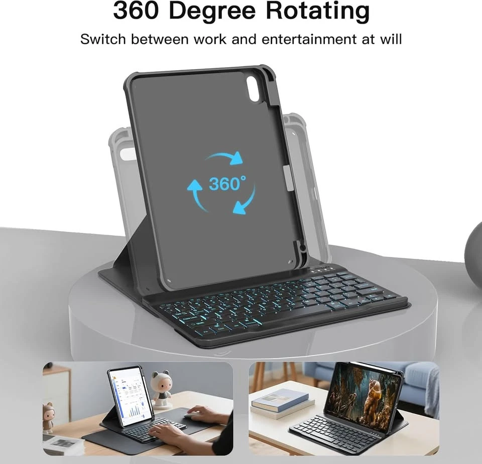 iPad Air Keyboard Case with 7-Color Backlight - photo 4
