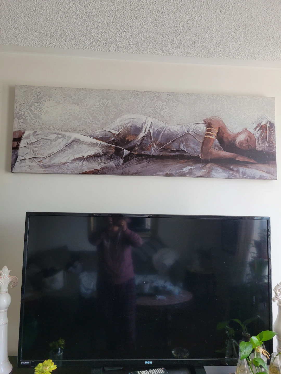 Wall Art Canvas Print of a Woman Sleeping