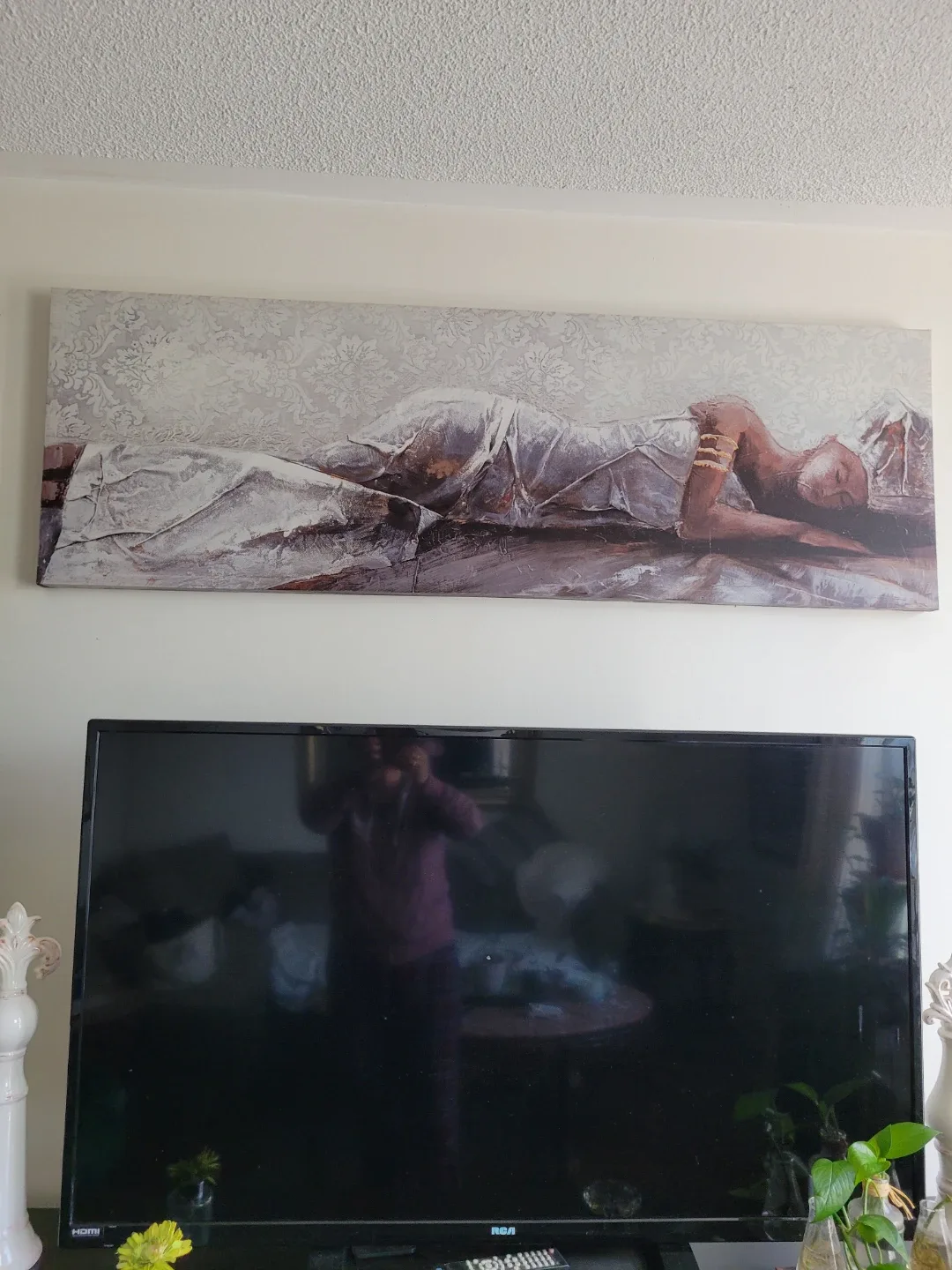 Wall Art Canvas Print of a Woman Sleeping